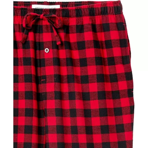 imageAmazon Essentials Mens Flannel Pajama Pant Available in Big ampamp TallBlack Red Buffalo Plaid