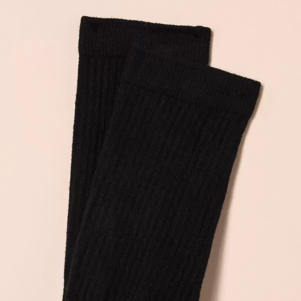 imageAmazon Essentials Mens Performance Cotton Socks  6 Pairs Athletic Crew BreathableBlack
