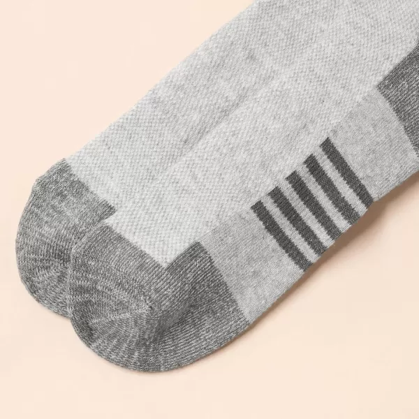 imageAmazon Essentials Mens Performance Cotton Socks  6 Pairs Athletic Crew BreathableGrey