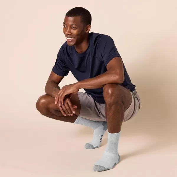 imageAmazon Essentials Mens Performance Cotton Socks  6 Pairs Athletic Crew BreathableGrey