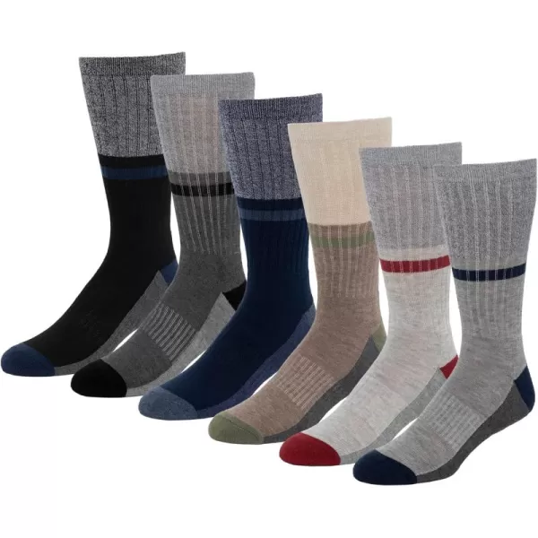 imageAmazon Essentials Mens Colorblock Crew Sock 6 PairsMulticolor