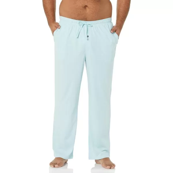 imageAmazon Essentials Mens Cotton Knit Pajama PantLight Blue