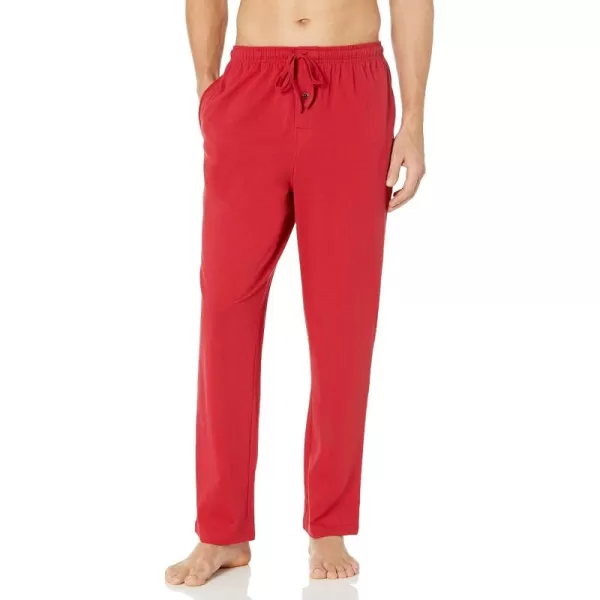 imageAmazon Essentials Mens Cotton Knit Pajama PantRed