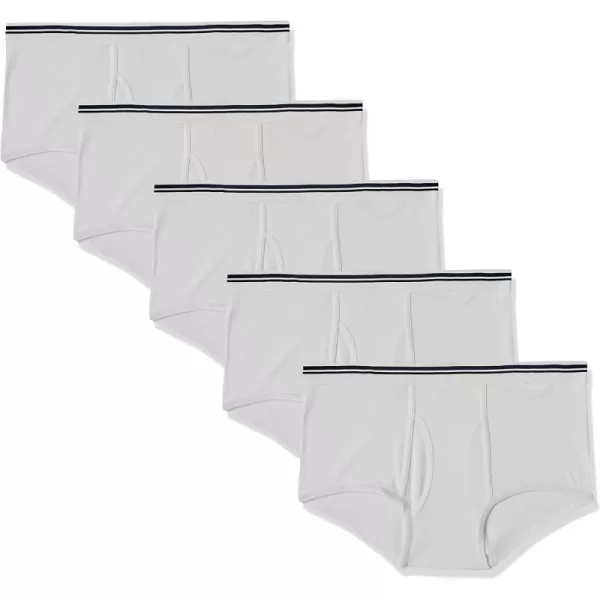 imageAmazon Essentials Mens Cotton TagFree Briefs Underwear MultipacksWhite