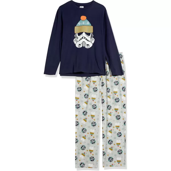 imageAmazon Essentials Disney  Marvel  Star Wars Mens Flannel Pajama Sleep SetsStar Wars Winter  Mens
