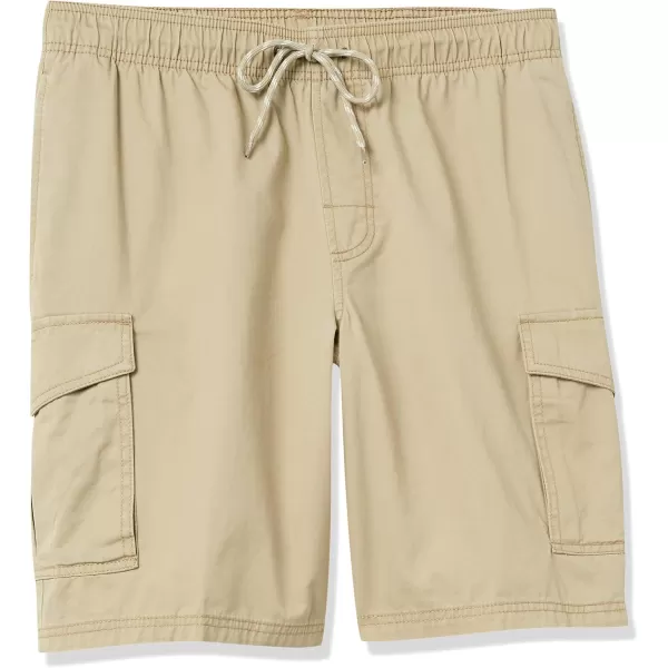 imageAmazon Essentials Mens 9quot Elastic Waist Cargo ShortKhaki Brown