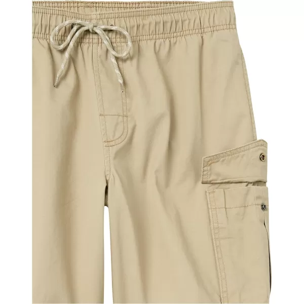 imageAmazon Essentials Mens 9quot Elastic Waist Cargo ShortKhaki Brown