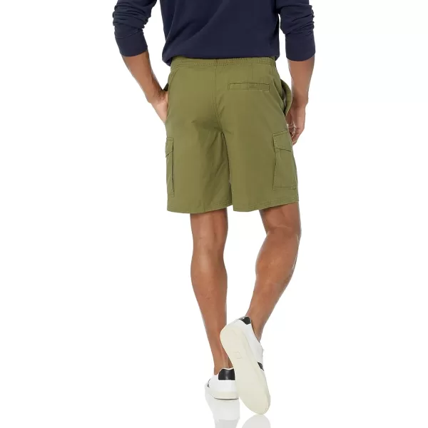 imageAmazon Essentials Mens 9quot Elastic Waist Cargo ShortOlive