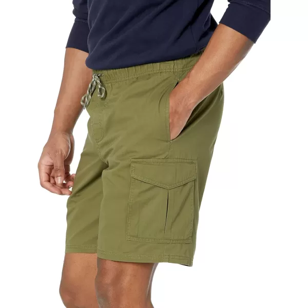 imageAmazon Essentials Mens 9quot Elastic Waist Cargo ShortOlive
