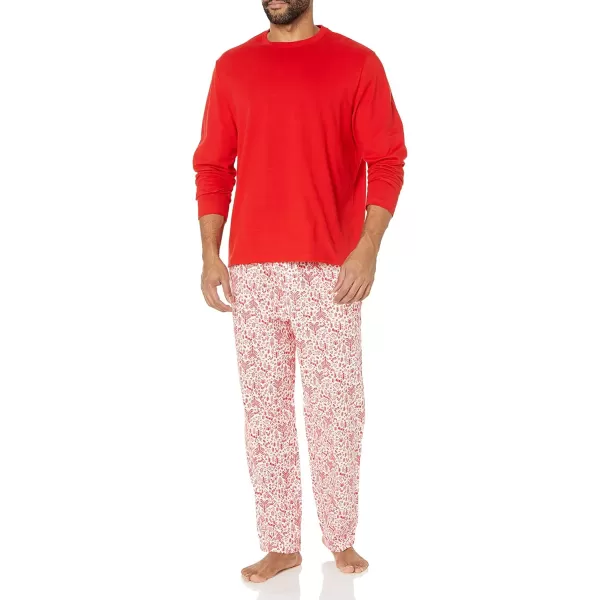 imageAmazon Essentials Mens Soft Flannel Pajama Sleepwear Set Available in Big ampamp TallWhite Forest