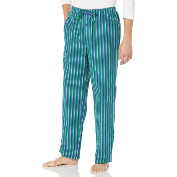 imageAmazon Essentials Mens Soft Flannel Pajama Sleepwear Set Available in Big ampamp TallBlue Green Stripe