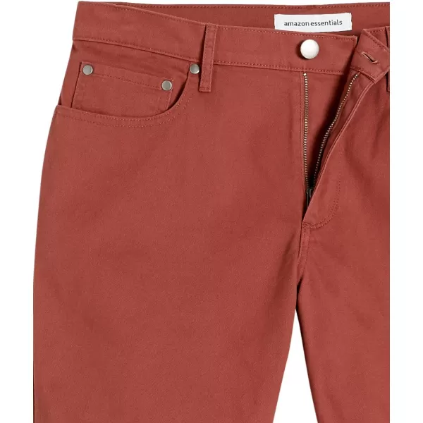 imageAmazon Essentials Mens SlimFit 7quot Inseam Stretch 5Pocket ShortChestnut Brown