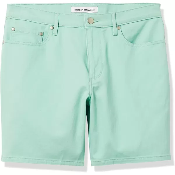 imageAmazon Essentials Mens SlimFit 7quot Inseam Stretch 5Pocket ShortMint Green