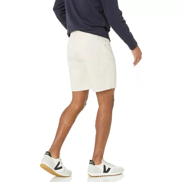 imageAmazon Essentials Mens StraightFit 7quot Inseam Stretch 5Pocket ShortsStone