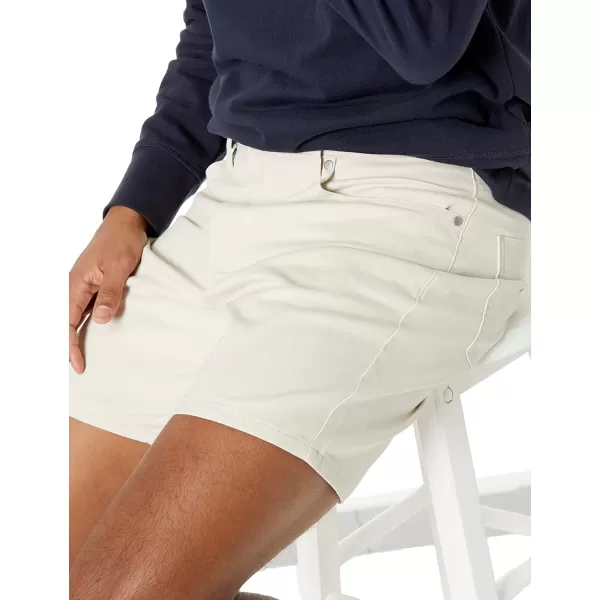 imageAmazon Essentials Mens StraightFit 7quot Inseam Stretch 5Pocket ShortsStone