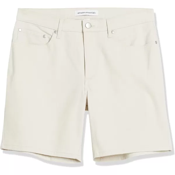 imageAmazon Essentials Mens StraightFit 7quot Inseam Stretch 5Pocket ShortsStone