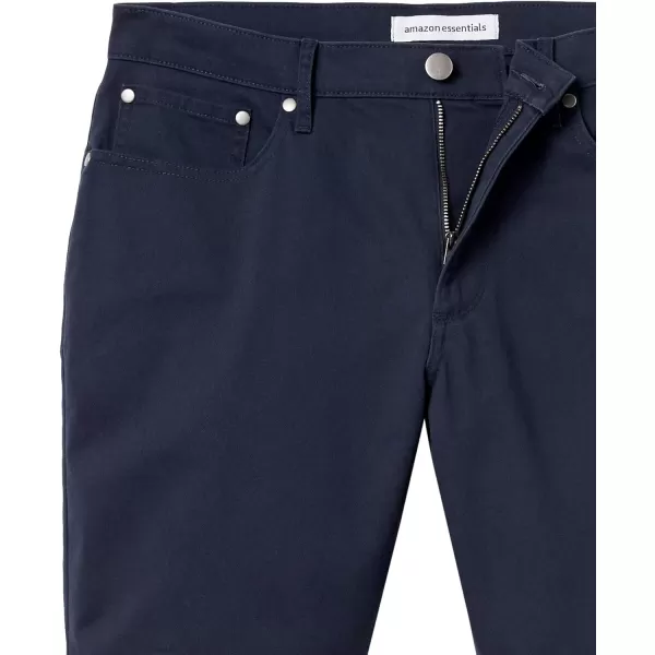 imageAmazon Essentials Mens Straightfit 9quot Inseam Stretch 5Pocket ShortMidnight Blue