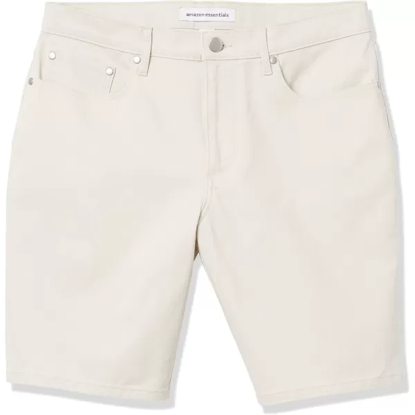 imageAmazon Essentials Mens Straightfit 9quot Inseam Stretch 5Pocket ShortStone