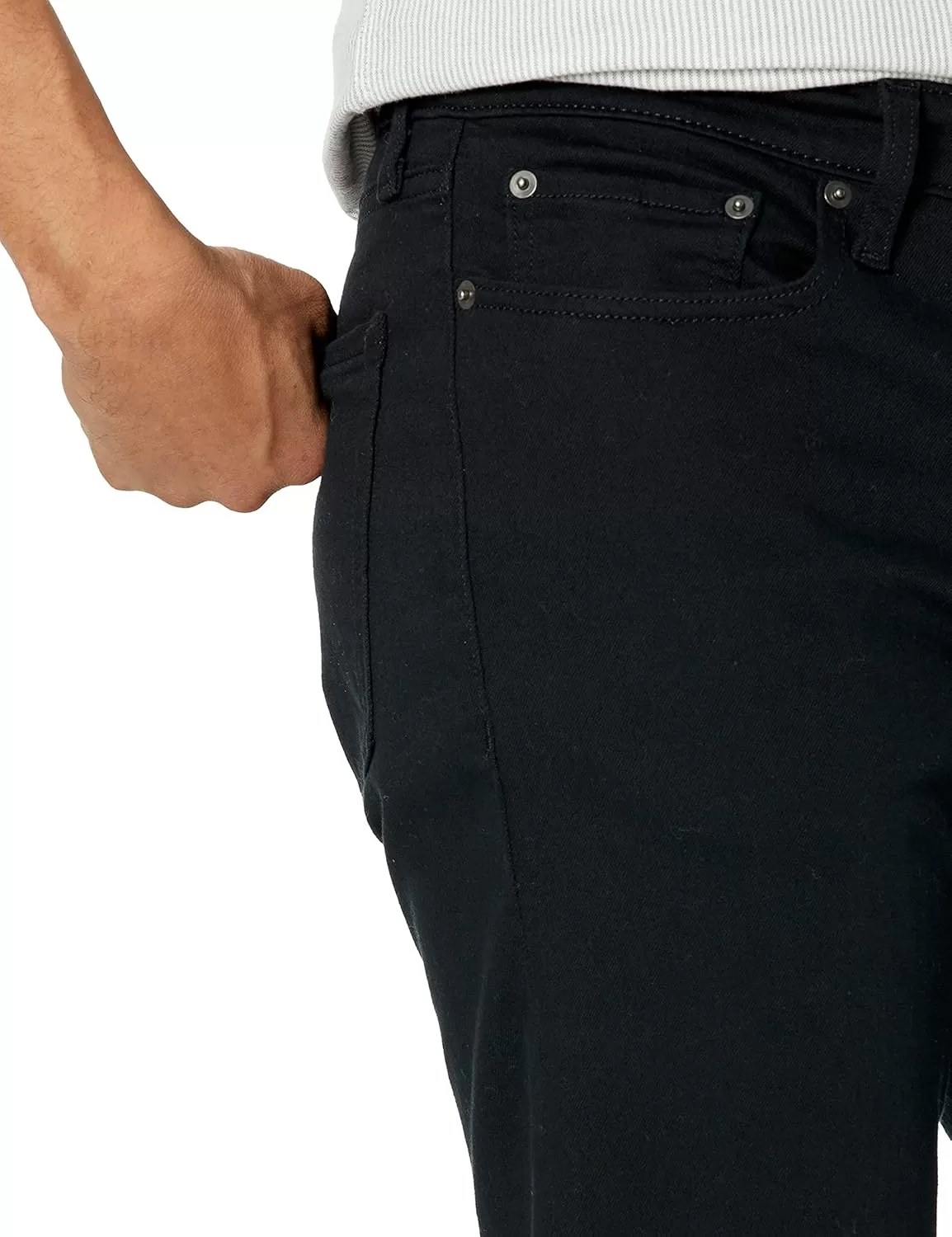 imageAmazon Essentials Jeans for Men Straight Fit BootcutBlack