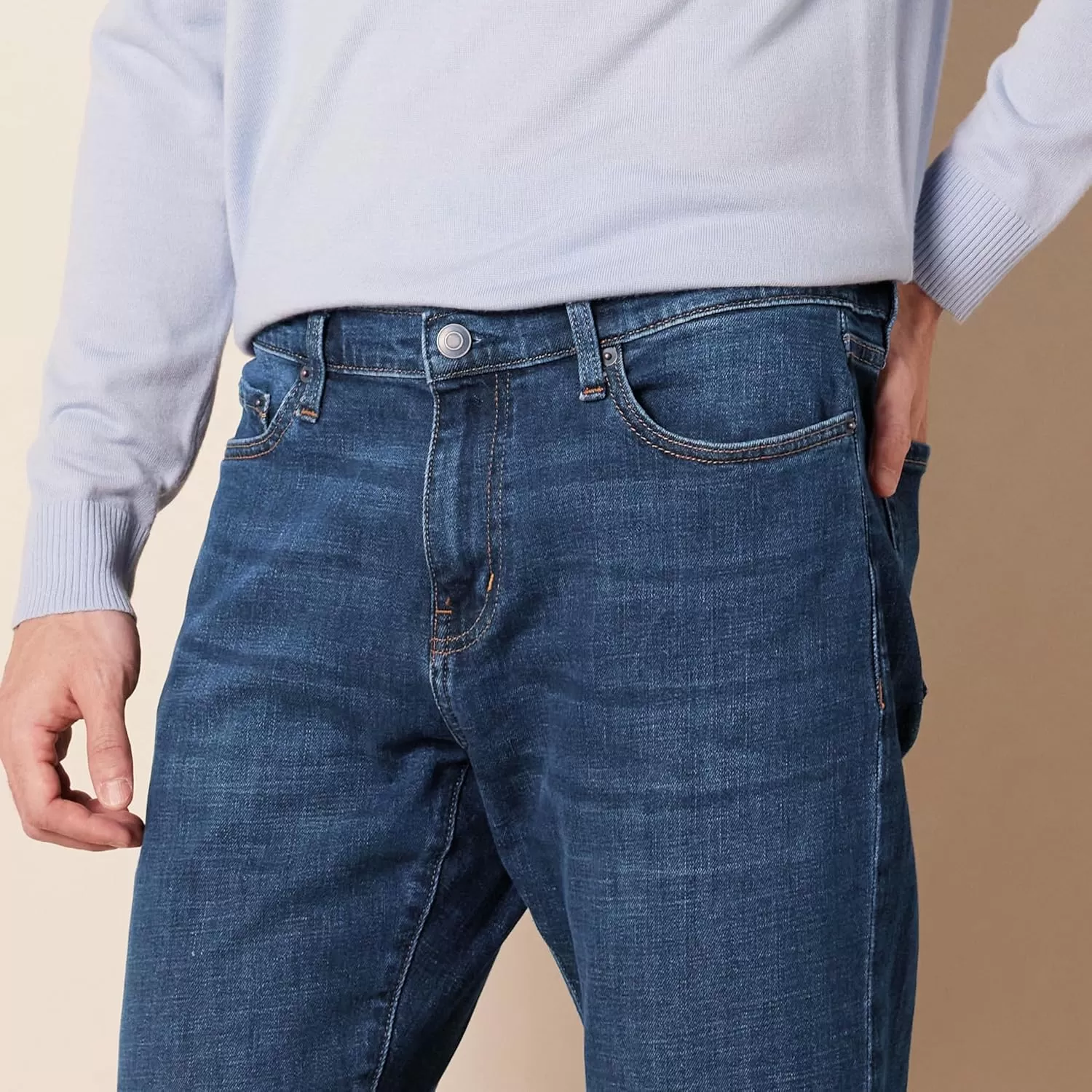 imageAmazon Essentials Jeans for Men Straight Fit BootcutDark Blue Vintage