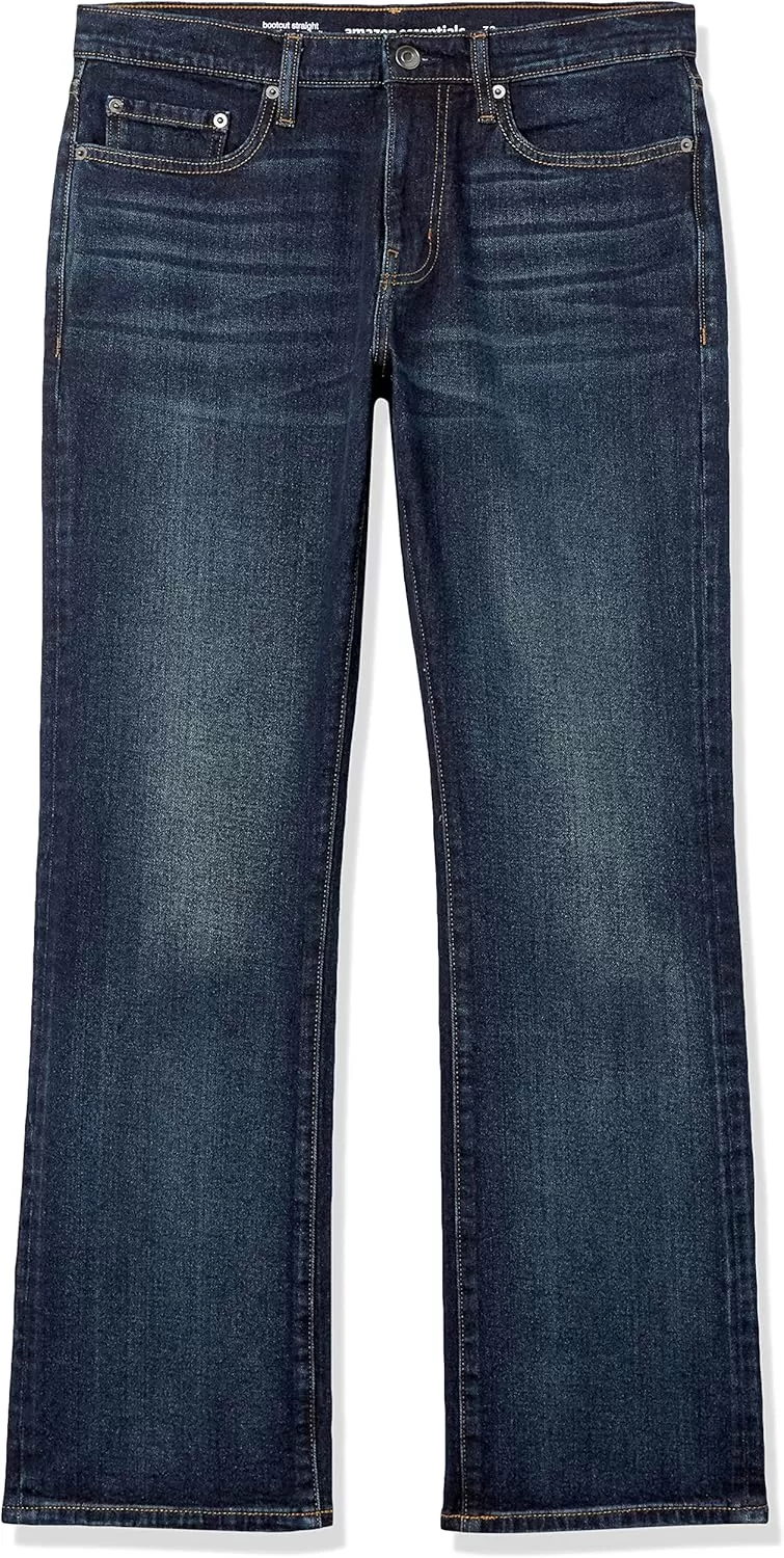imageAmazon Essentials Jeans for Men Straight Fit BootcutDark Wash