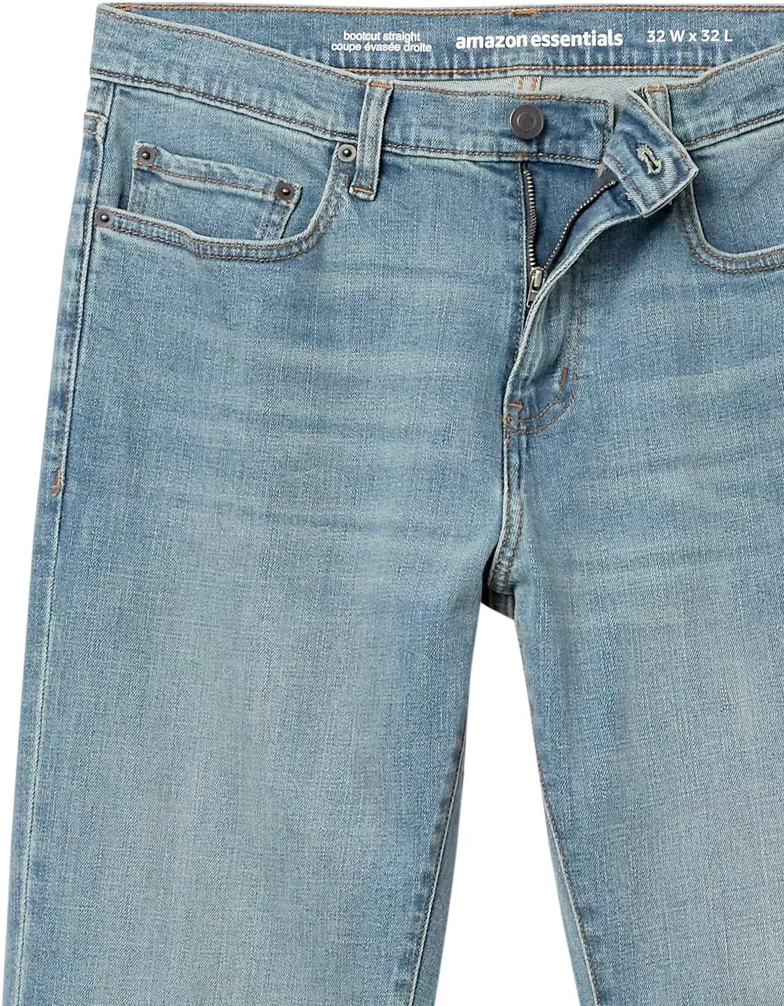 imageAmazon Essentials Jeans for Men Straight Fit BootcutLight Blue Vintage
