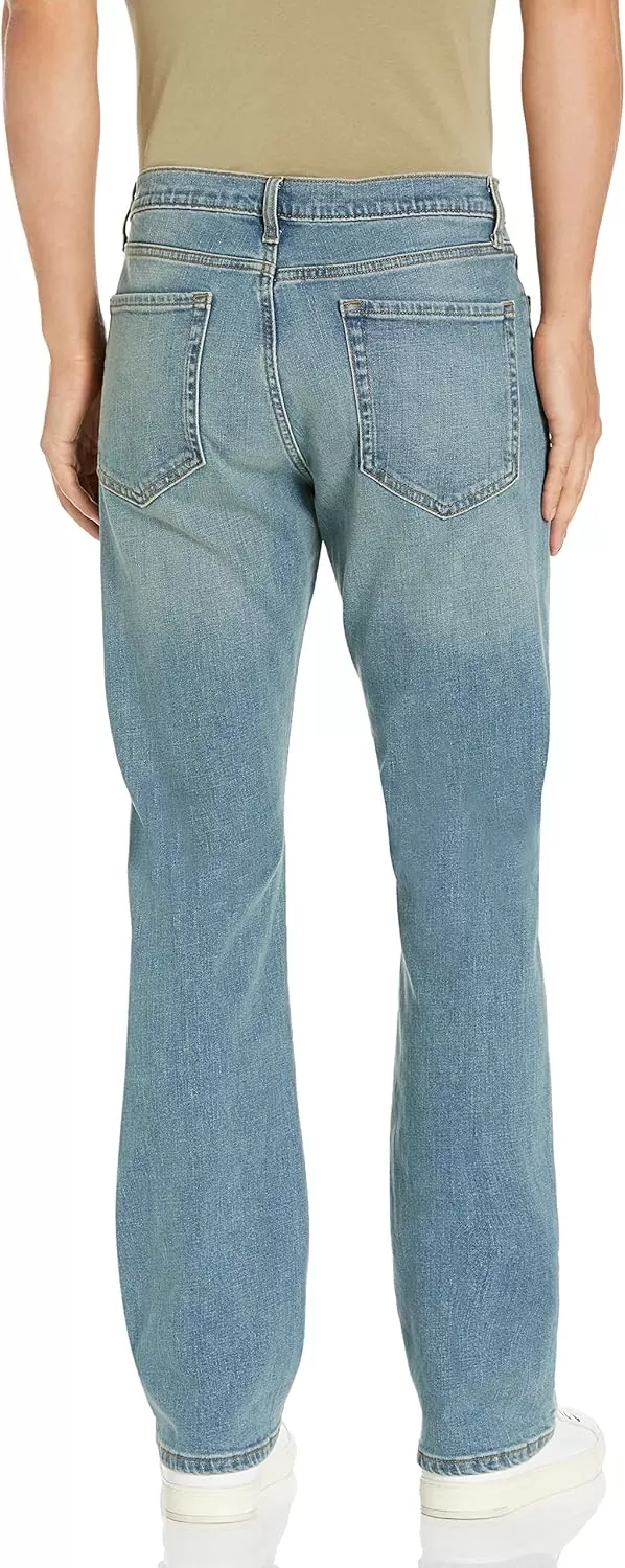 imageAmazon Essentials Jeans for Men Straight Fit BootcutLight Blue Vintage