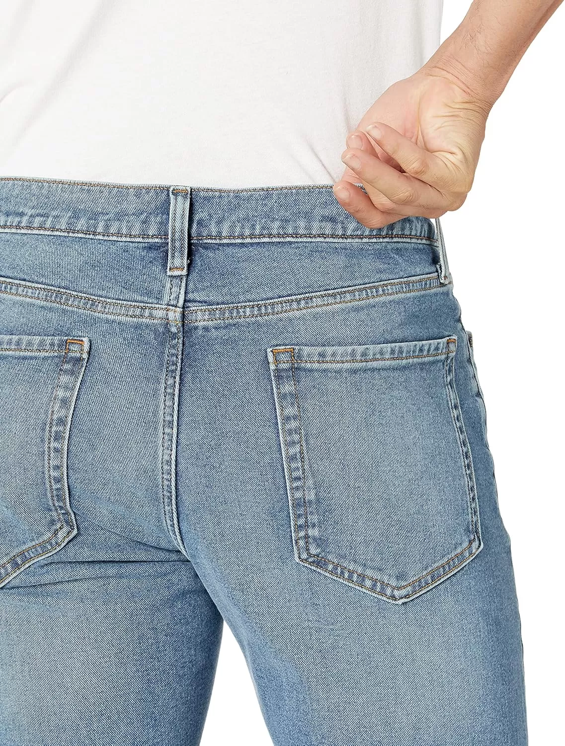 imageAmazon Essentials Jeans for Men Straight Fit BootcutLight Wash
