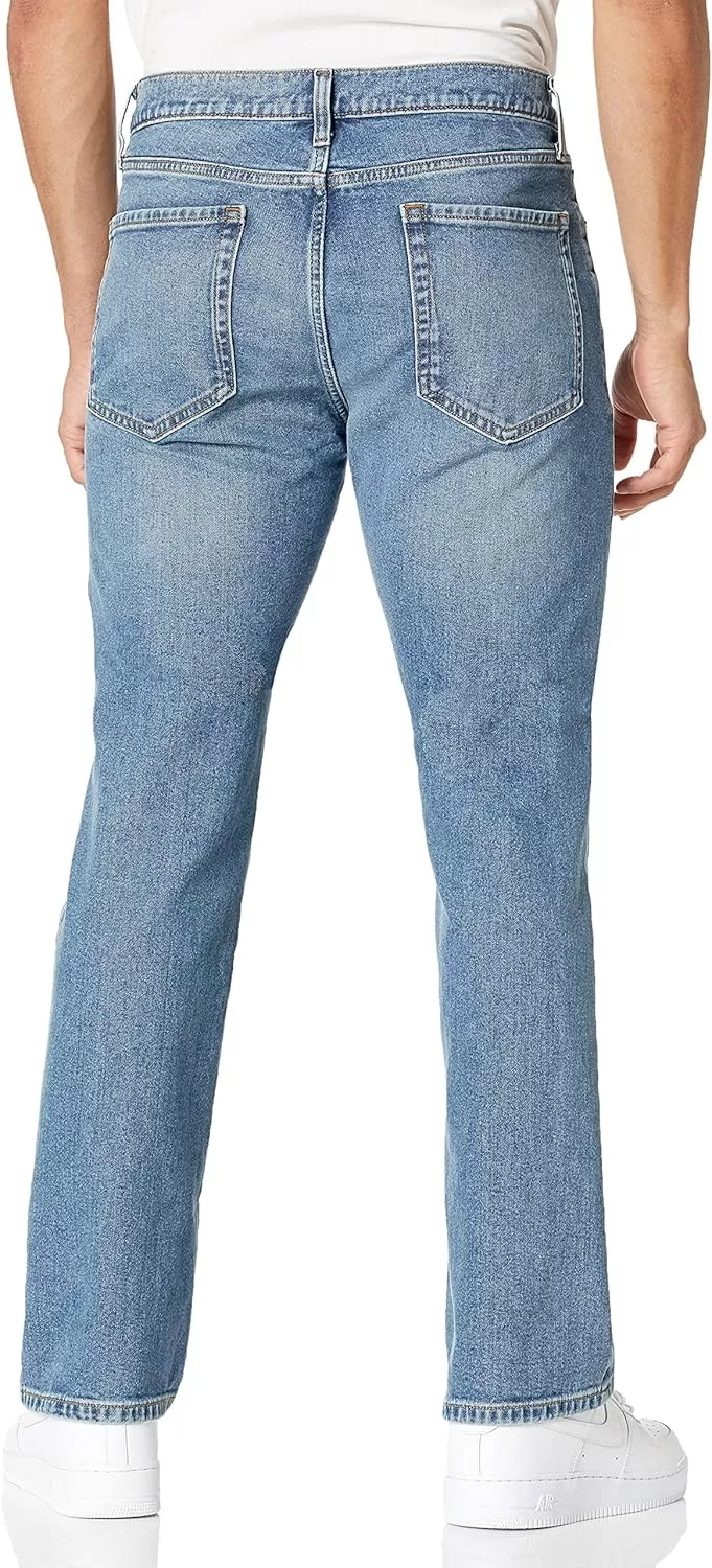 imageAmazon Essentials Jeans for Men Straight Fit BootcutLight Wash