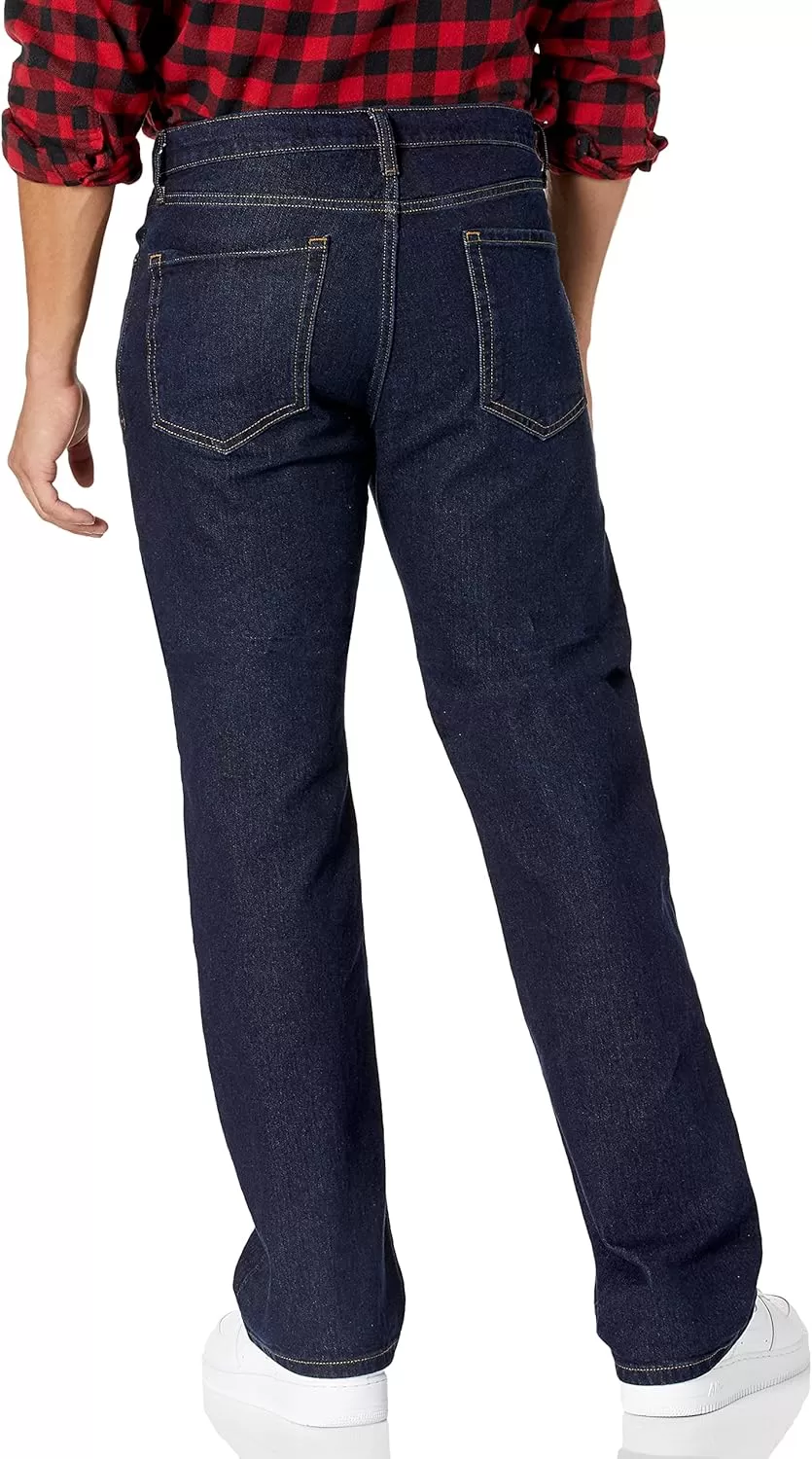 imageAmazon Essentials Jeans for Men Straight Fit BootcutRinsed