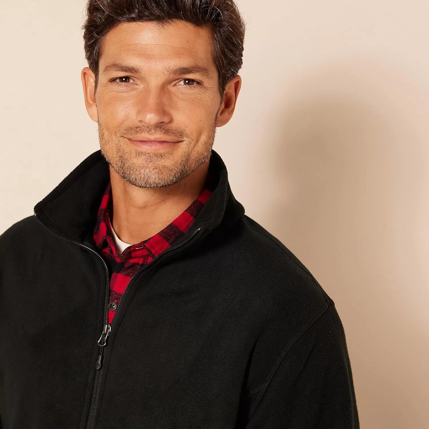 imageAmazon Essentials Mens FullZip Fleece Jacket Available in Big ampamp TallBlack