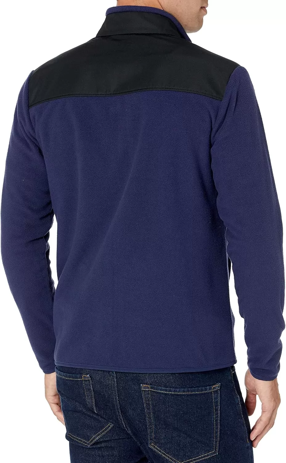 imageAmazon Essentials Mens FullZip Fleece Jacket Available in Big ampamp TallBlack Navy Color Block
