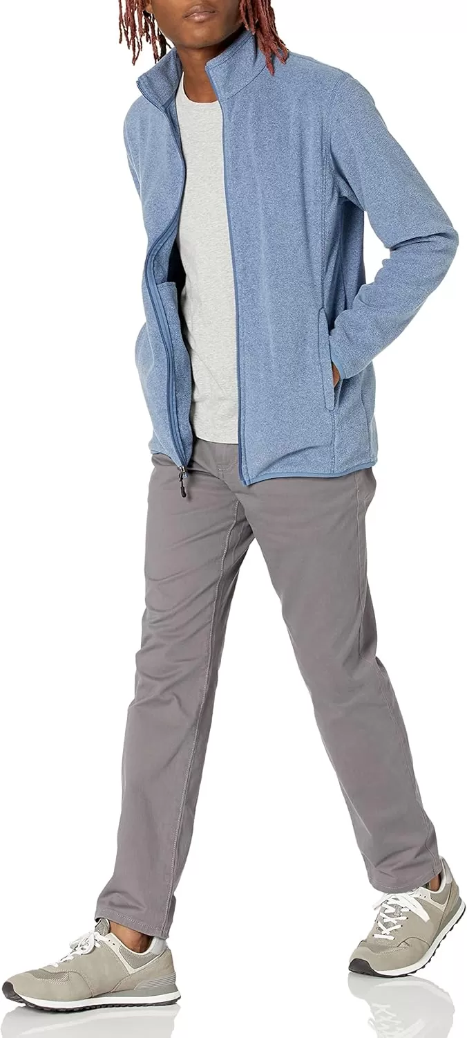 imageAmazon Essentials Mens FullZip Fleece Jacket Available in Big ampamp TallBlue Heather