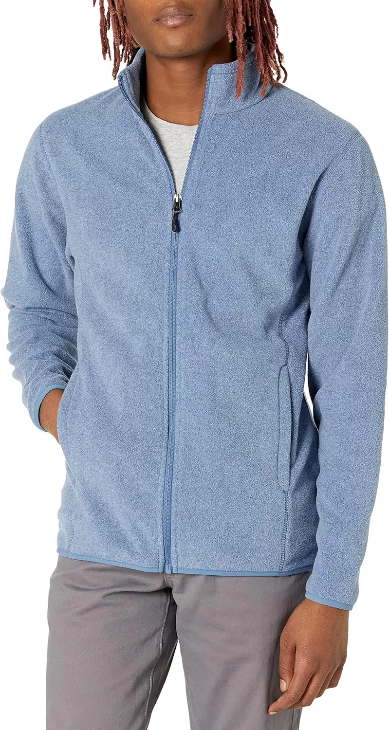 imageAmazon Essentials Mens FullZip Fleece Jacket Available in Big ampamp TallBlue Heather
