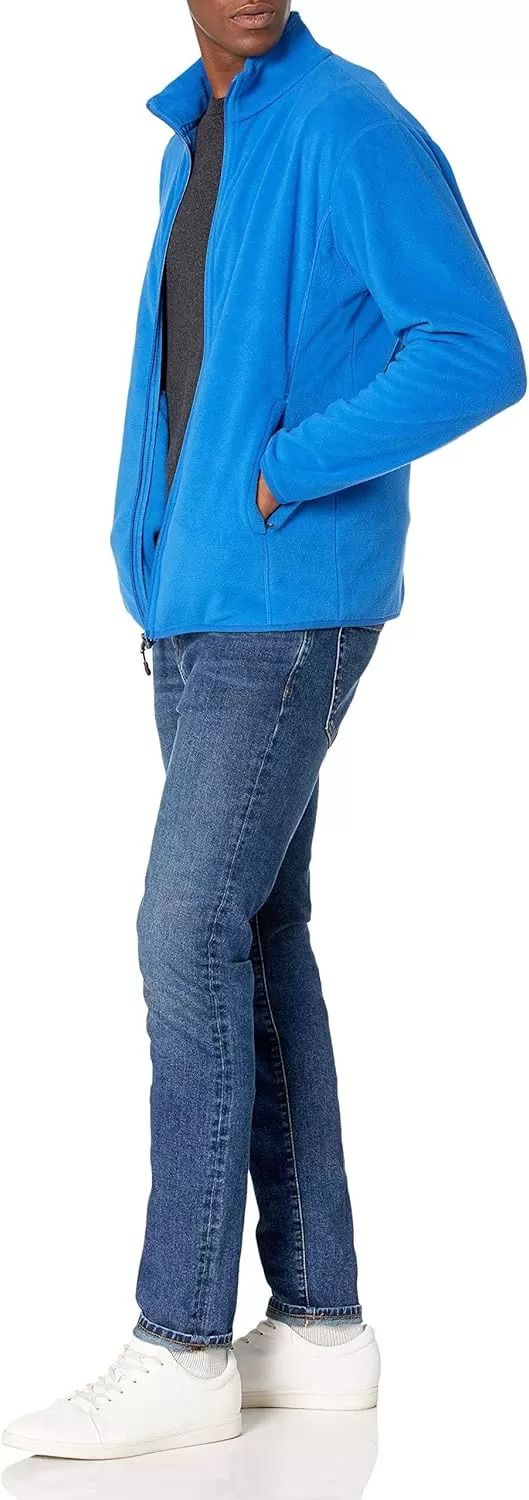 imageAmazon Essentials Mens FullZip Fleece Jacket Available in Big ampamp TallCobalt Blue