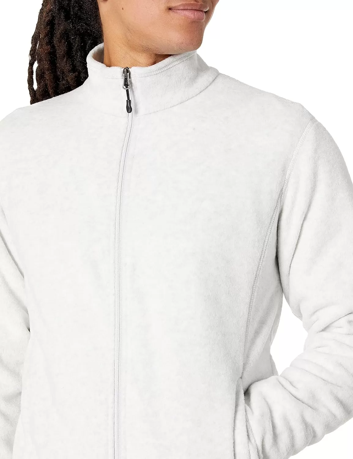 imageAmazon Essentials Mens FullZip Fleece Jacket Available in Big ampamp TallLight Grey Heather