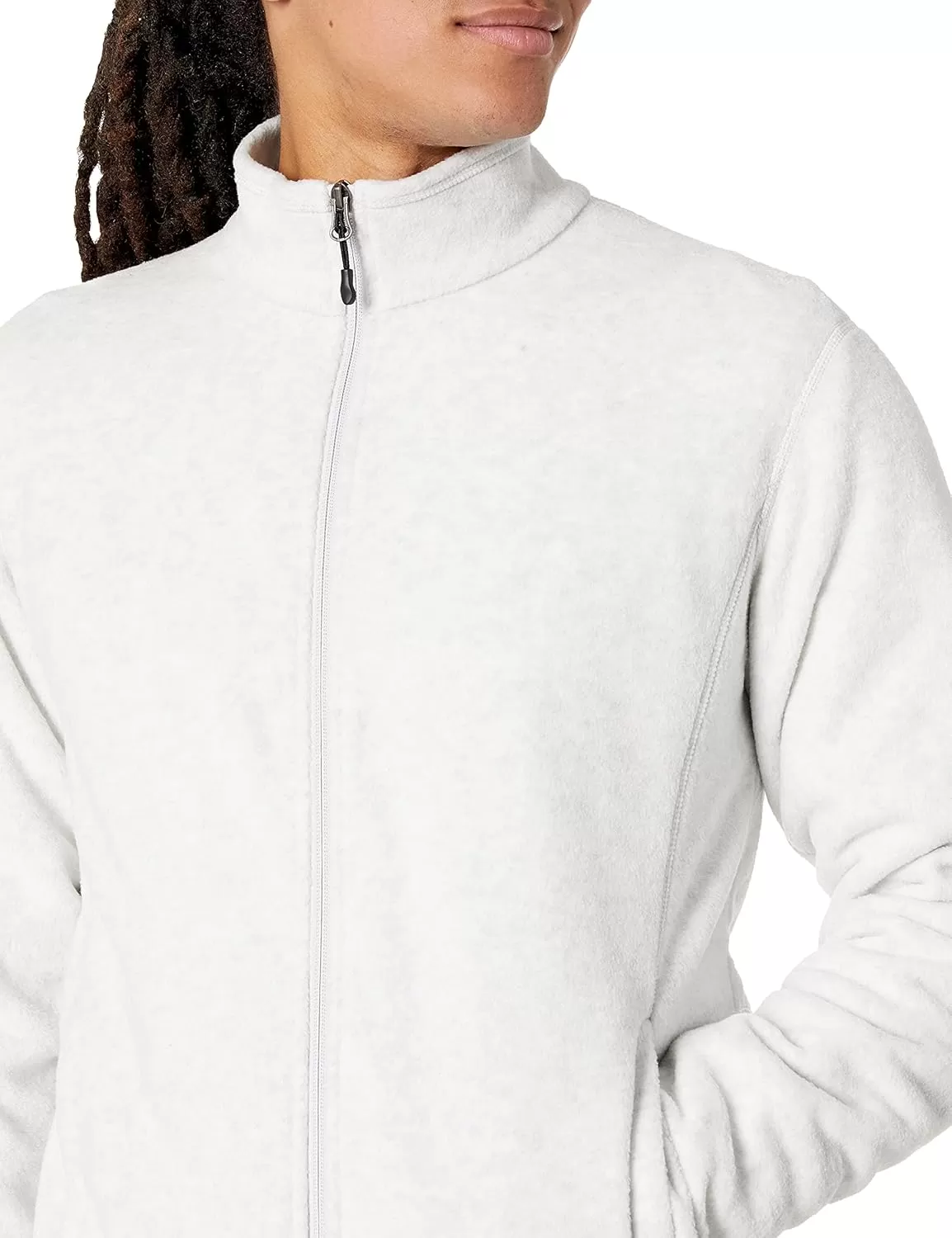 imageAmazon Essentials Mens FullZip Fleece Jacket Available in Big ampamp TallLight Grey Heather