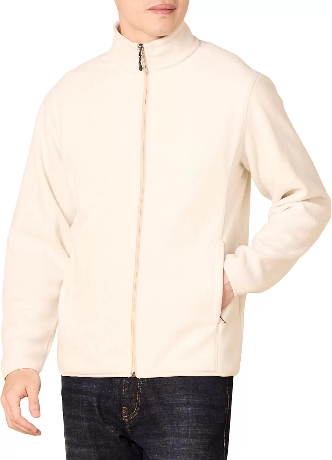 imageAmazon Essentials Mens FullZip Fleece Jacket Available in Big ampamp TallOatmeal Heather