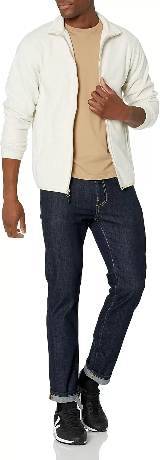 imageAmazon Essentials Mens FullZip Fleece Jacket Available in Big ampamp TallOatmeal Heather