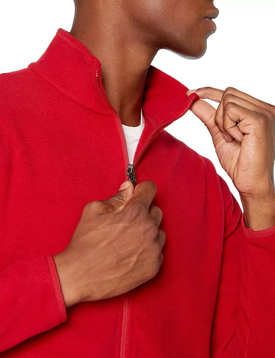 imageAmazon Essentials Mens FullZip Fleece Jacket Available in Big ampamp TallRed