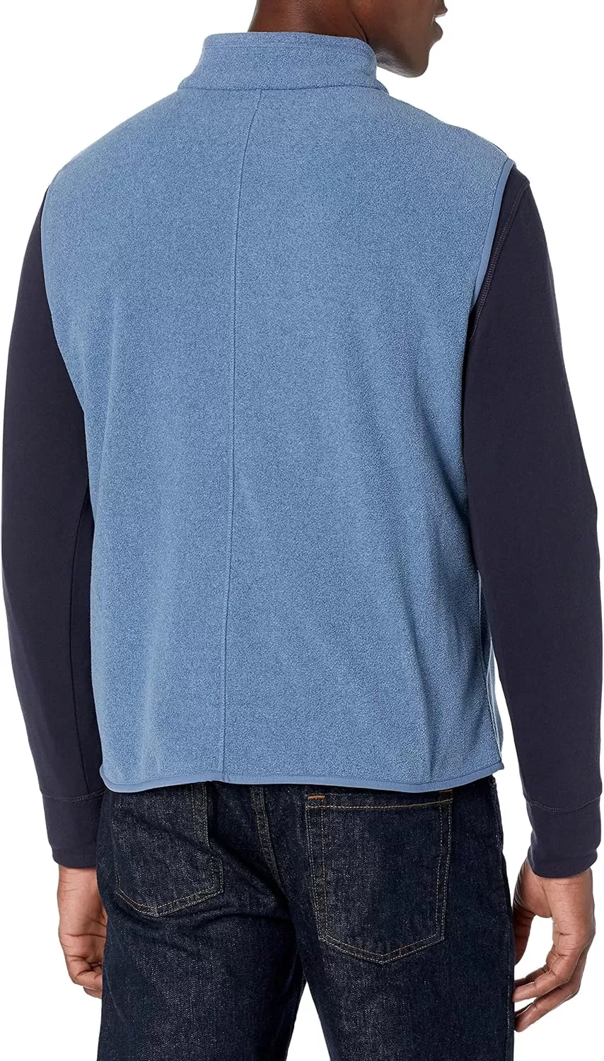 imageAmazon Essentials Mens FullZip Polar Fleece Vest Available in Big ampamp TallBlue Heather