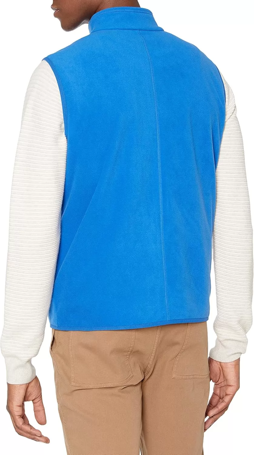 imageAmazon Essentials Mens FullZip Polar Fleece Vest Available in Big ampamp TallCobalt Blue