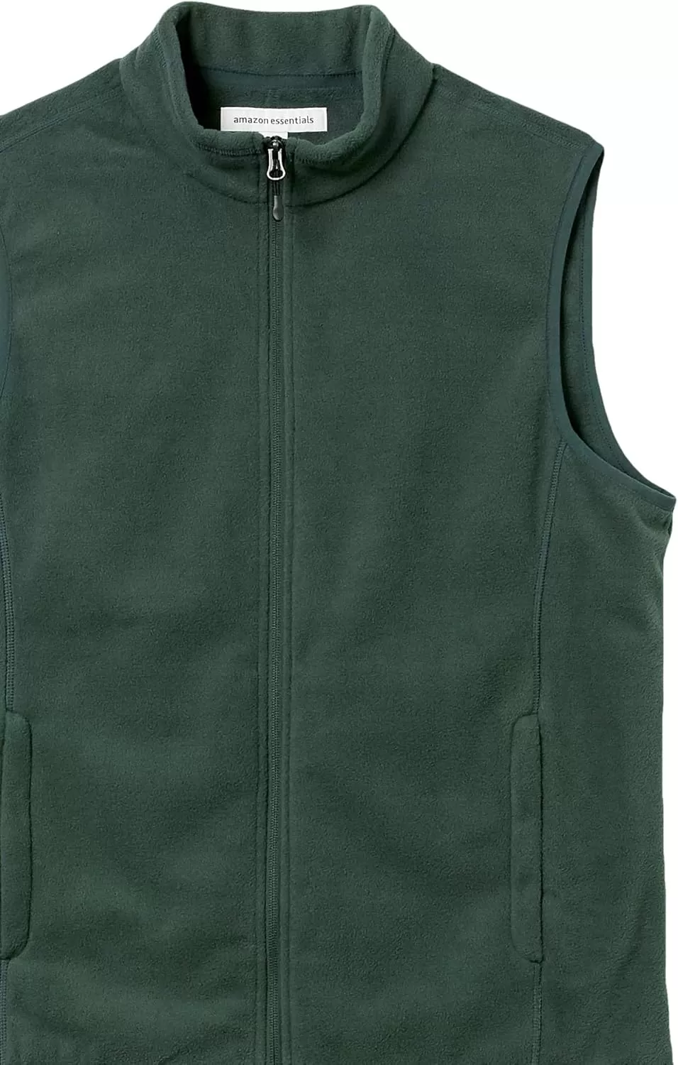 imageAmazon Essentials Mens FullZip Polar Fleece Vest Available in Big ampamp TallForest Green