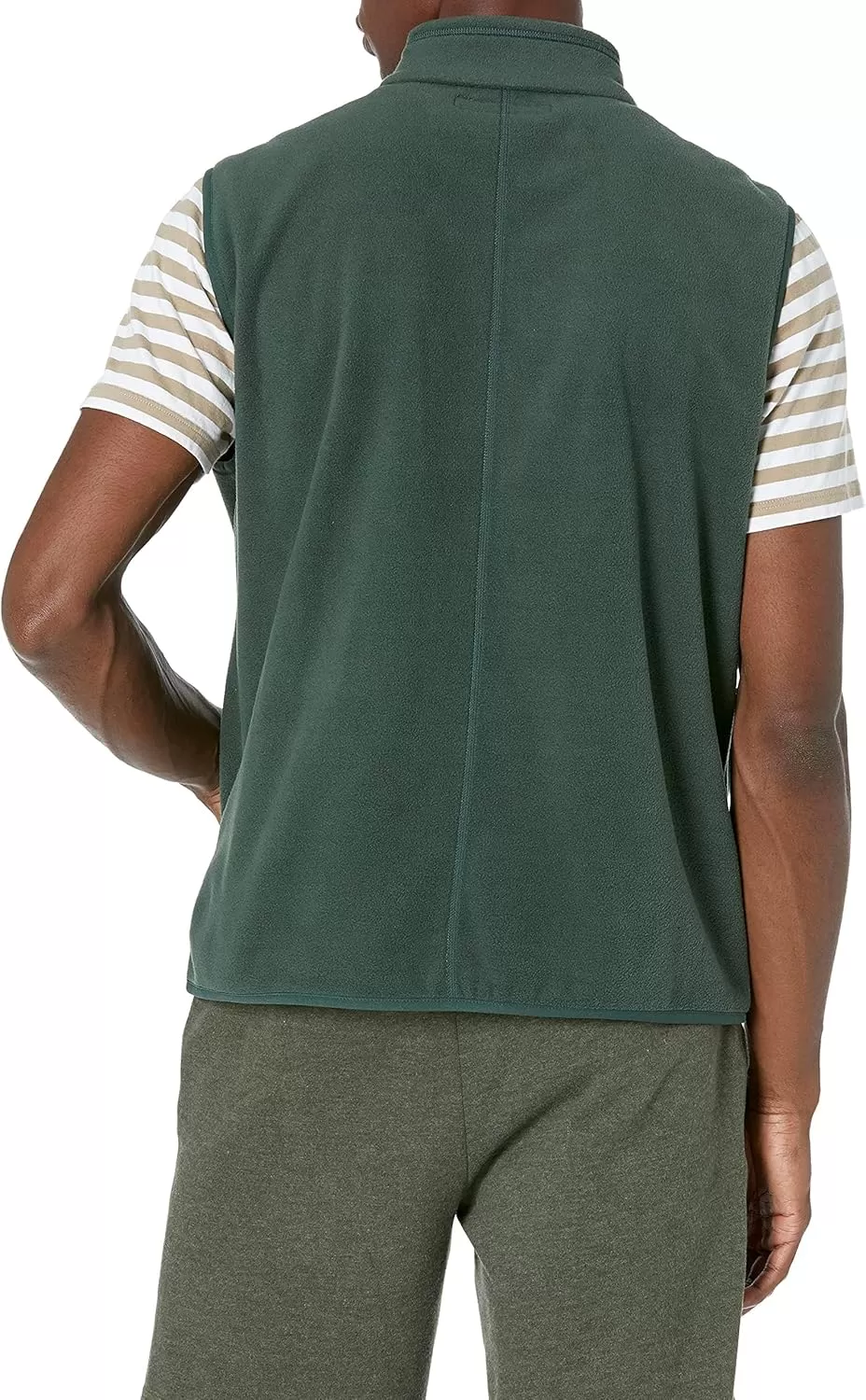 imageAmazon Essentials Mens FullZip Polar Fleece Vest Available in Big ampamp TallForest Green