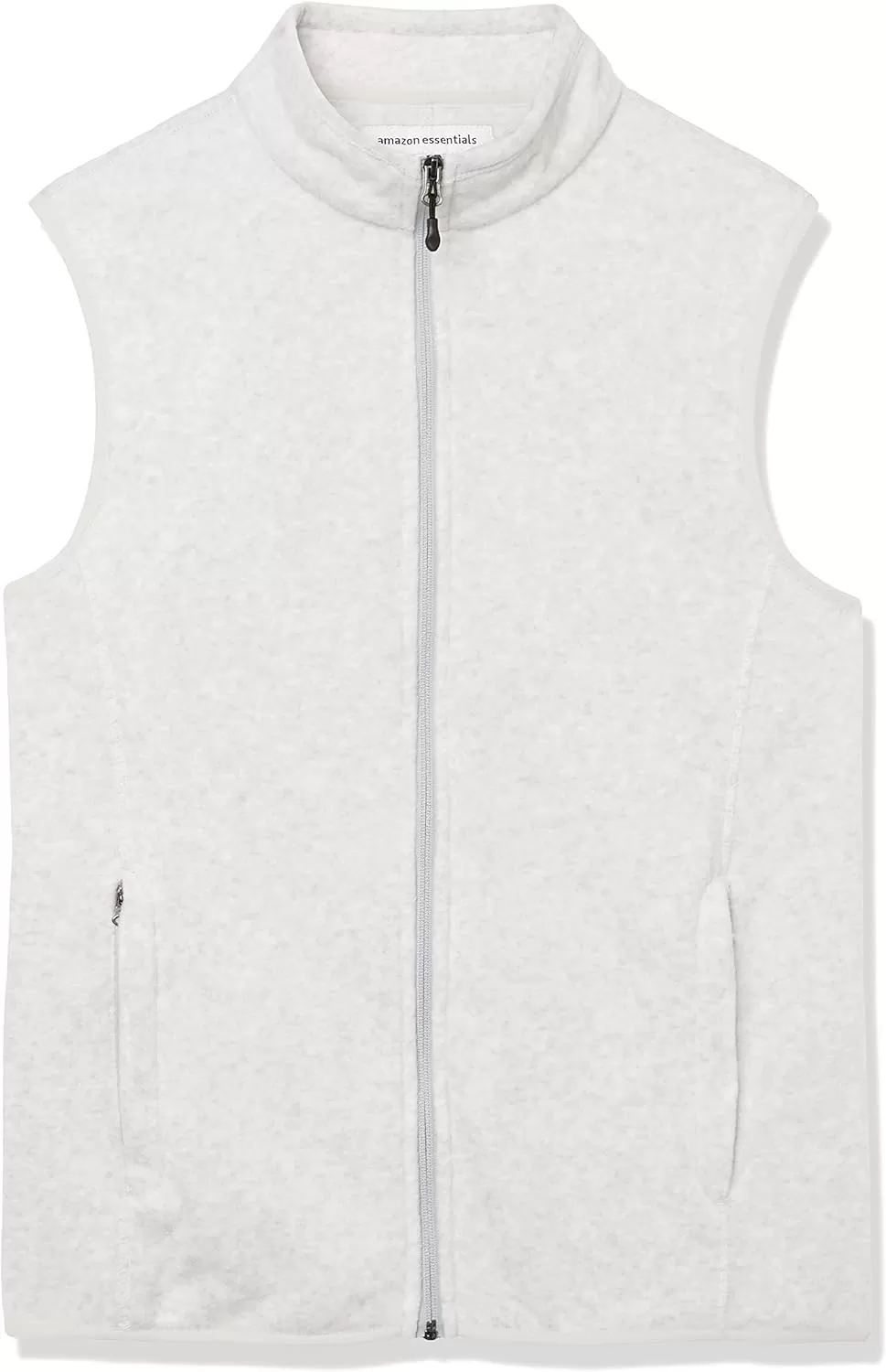 imageAmazon Essentials Mens FullZip Polar Fleece Vest Available in Big ampamp TallLight Grey Heather