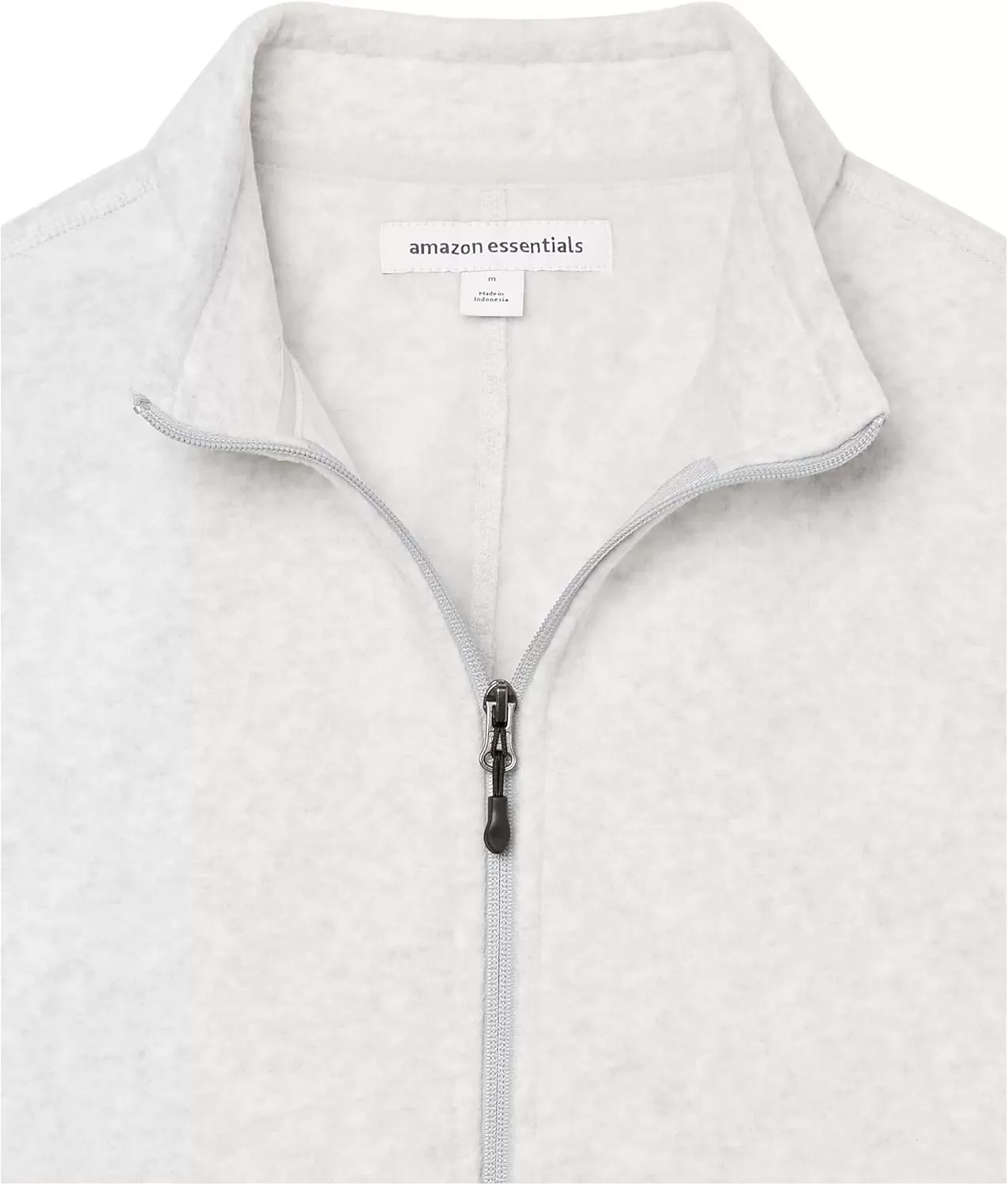 imageAmazon Essentials Mens FullZip Polar Fleece Vest Available in Big ampamp TallLight Grey Heather