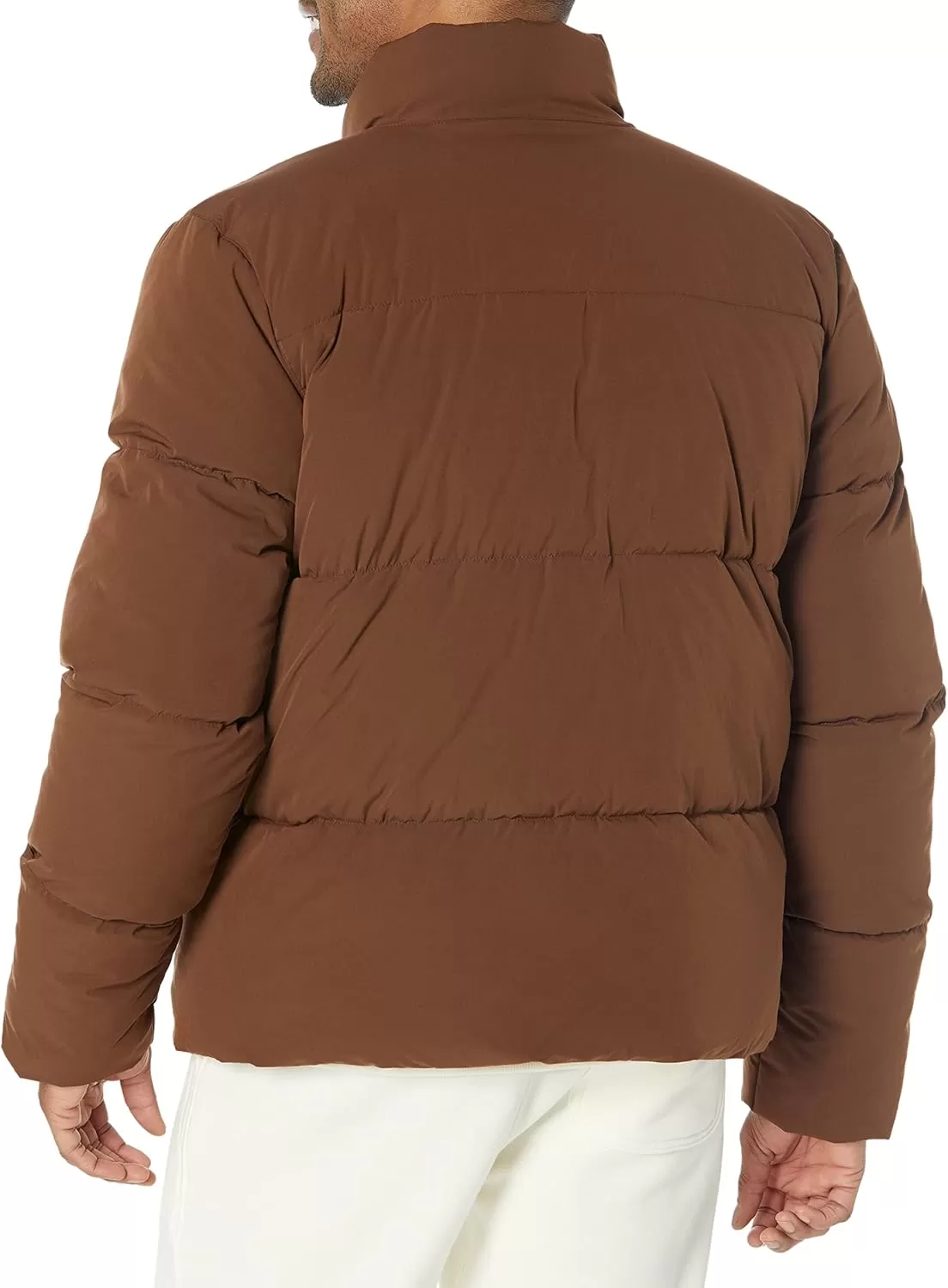 imageAmazon Essentials Mens Mock Neck Heavyweight Puffer Coat Available in Big ampamp TallDeep Brown