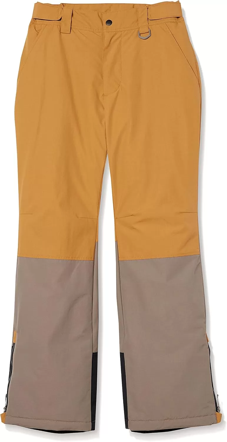 imageAmazon Essentials Mens WaterResistant Insulated Snowboard Ski Snow PantBrown Mustard Yellow Color Block