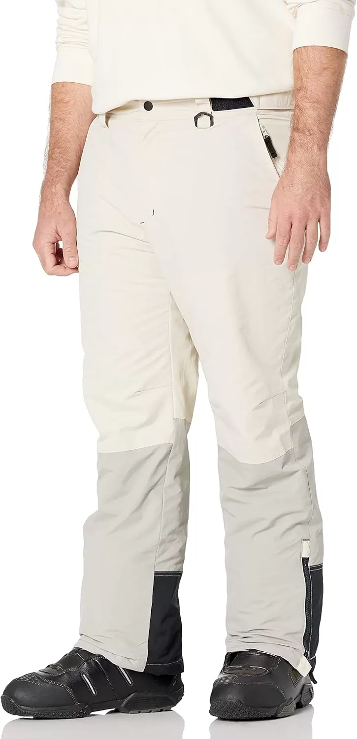 imageAmazon Essentials Mens WaterResistant Insulated Snowboard Ski Snow PantGrey Stone Color Block