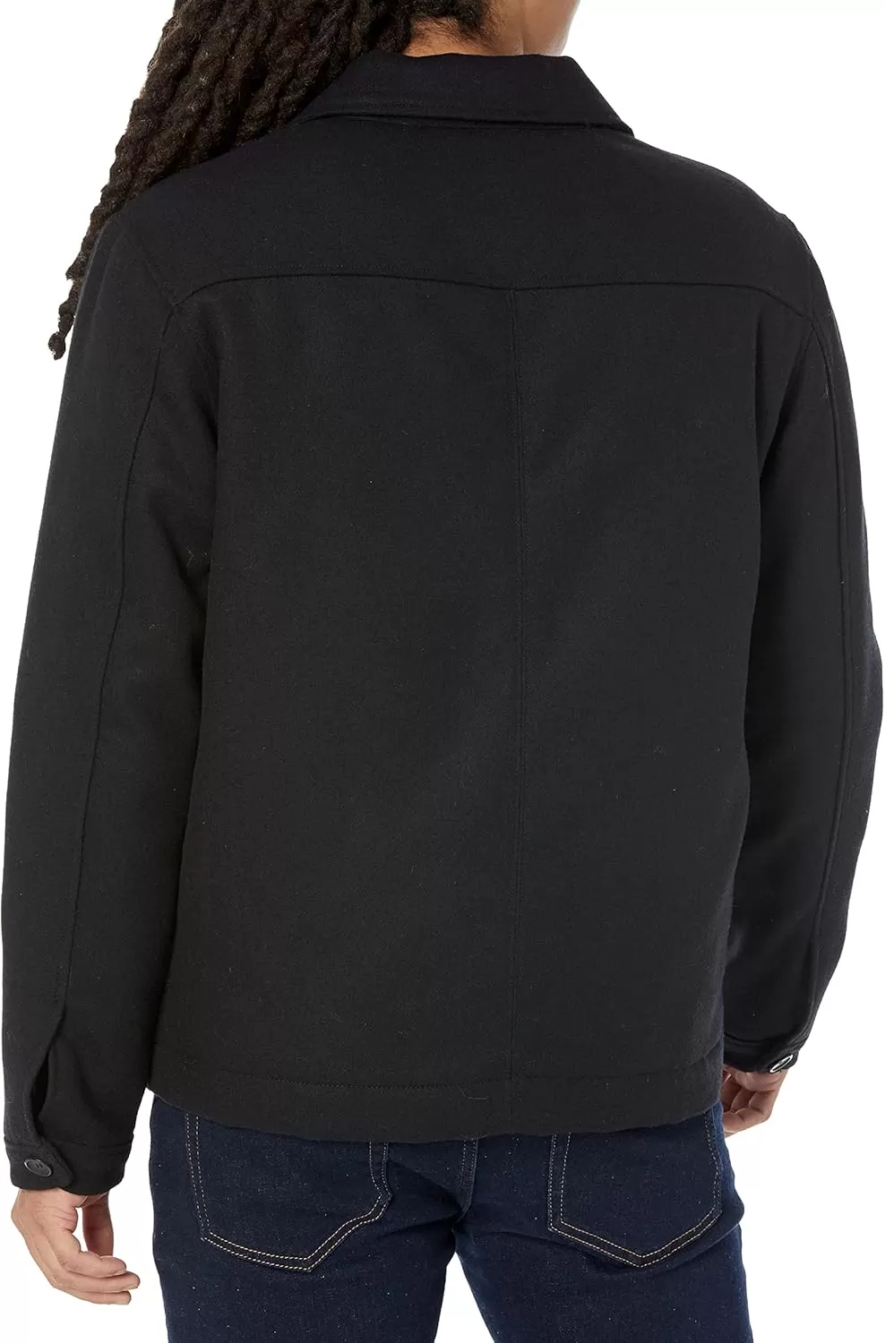 imageAmazon Essentials Mens Wool Bomber Jacket Available in Big ampamp TallBlack